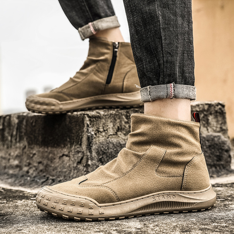 Men'S Shoes Zipper - Suede Shoes for Men High Quality