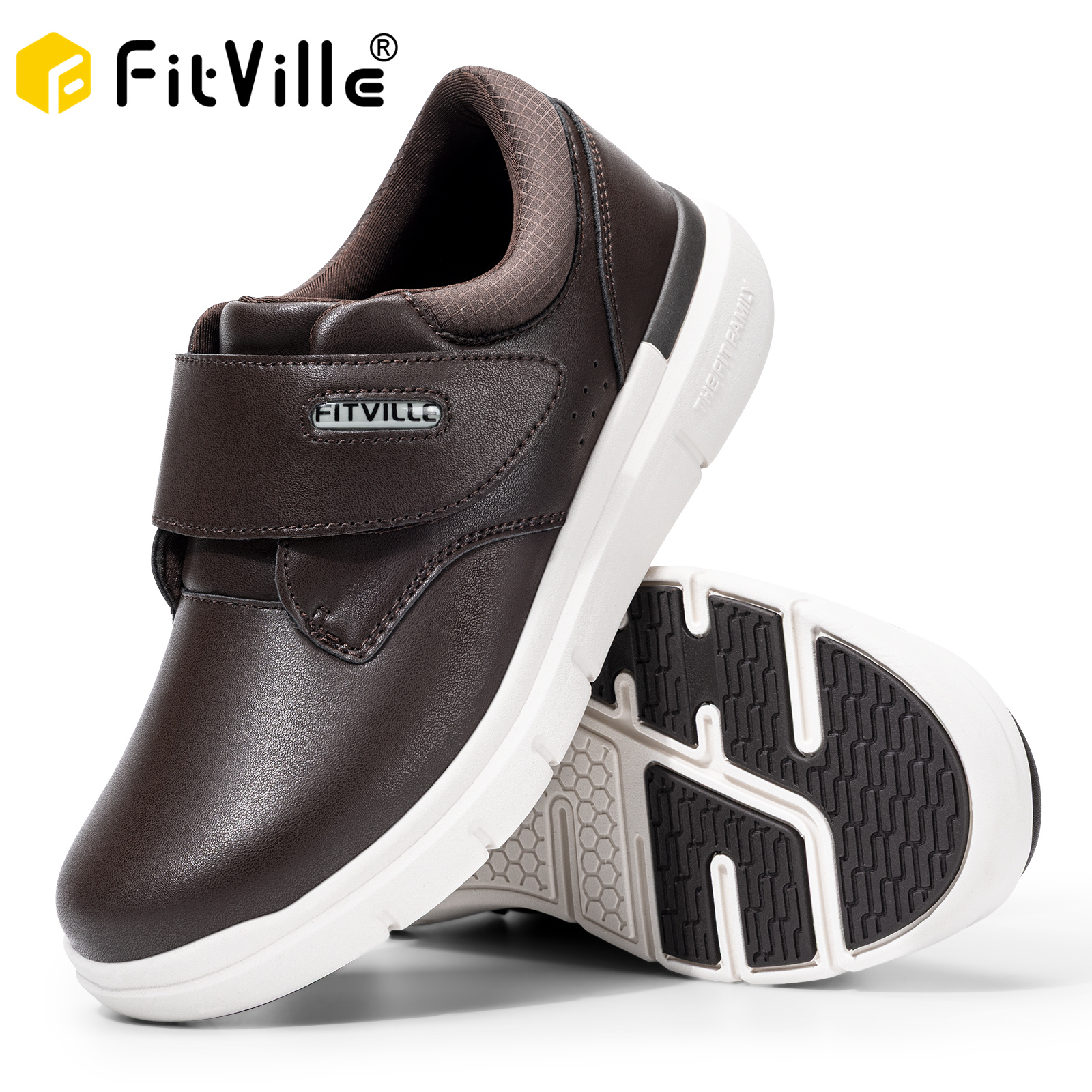 Men'S Shoes Diabetic - FitVille Men's Leather Shoes Diabetic Shoes