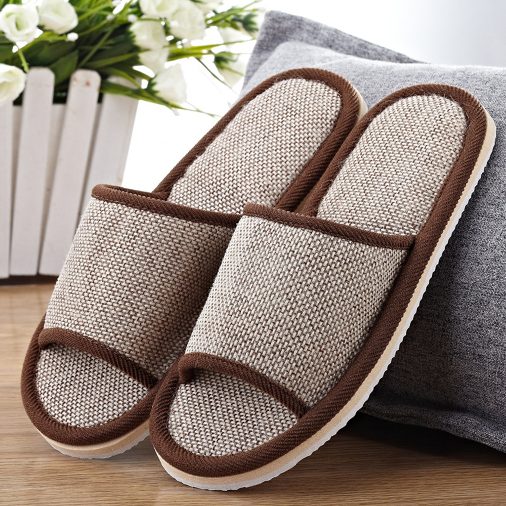 Men Shoes Size To Women - Linen Slippers For Men And Women