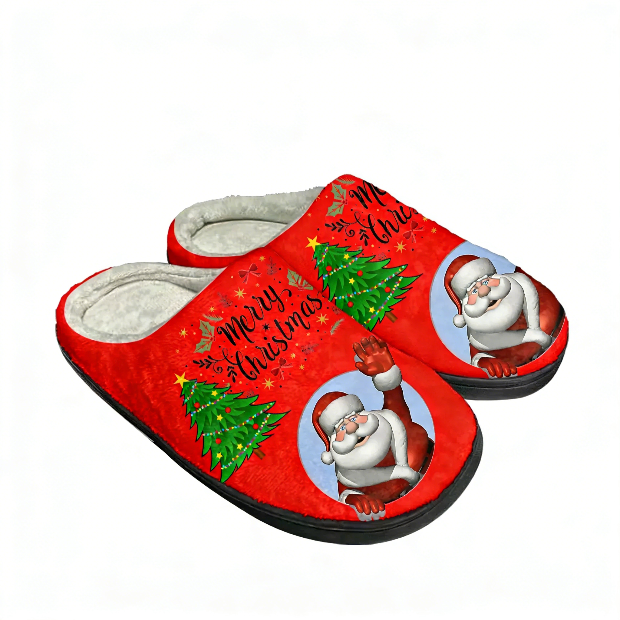 Men Shoes Red - Hot Merry Christmas Santa Claus Red
