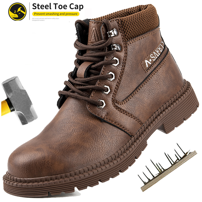 Work Boot Steel Toe - Unisex Safety Shoes Steel Toe Sneakers