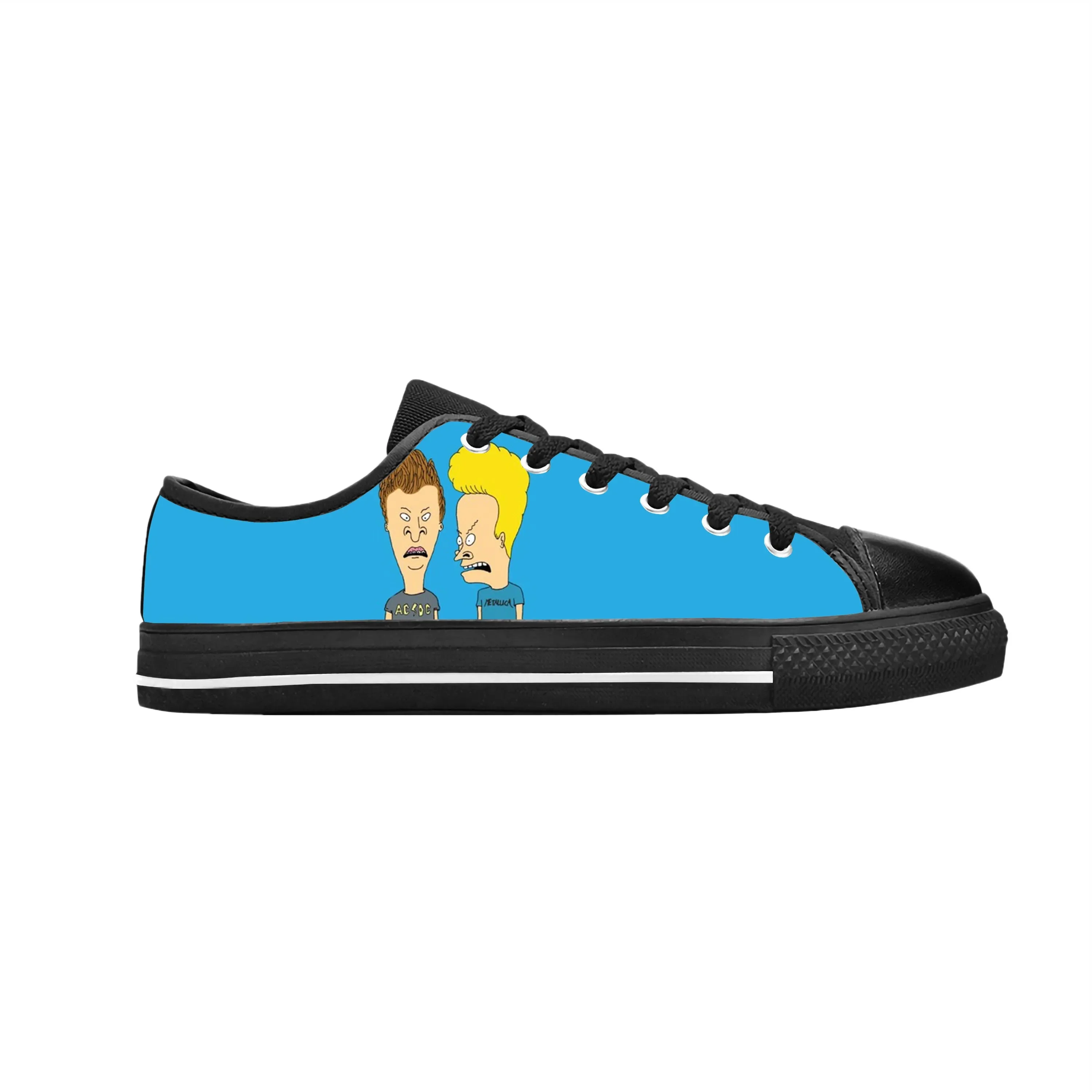 Men'S Shoes Comfortable Walking - Beavis Custom Low Top Sneakers Cartoon