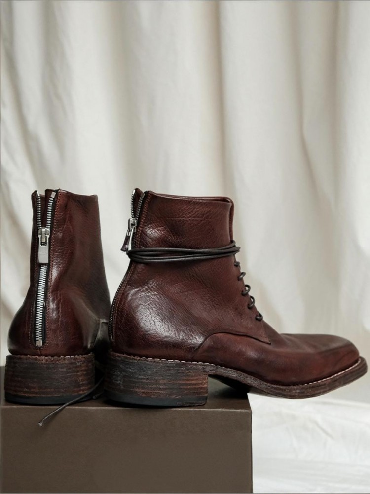 Retro Fashion Male Zipper Genu - đánh giá và giá Men'S Shoes With Height Increase