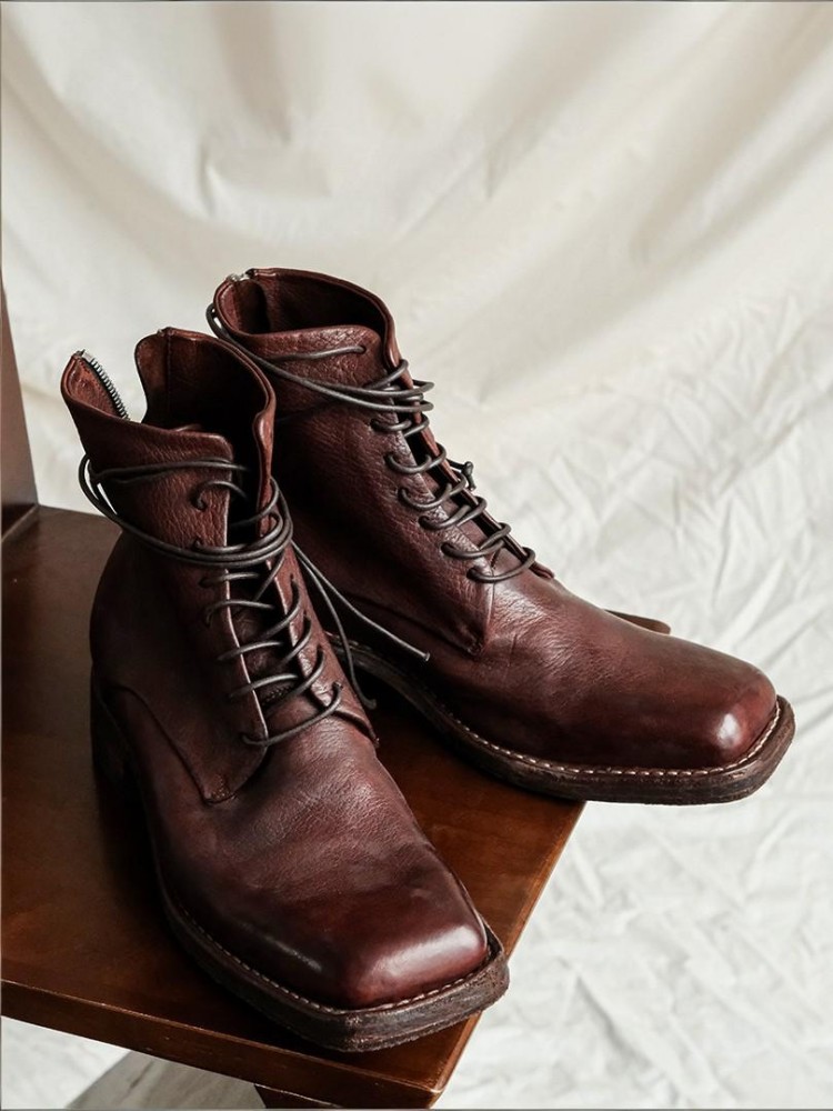 Retro Fashion Male Zipper Genu - đánh giá và giá Men'S Shoes With Height Increase