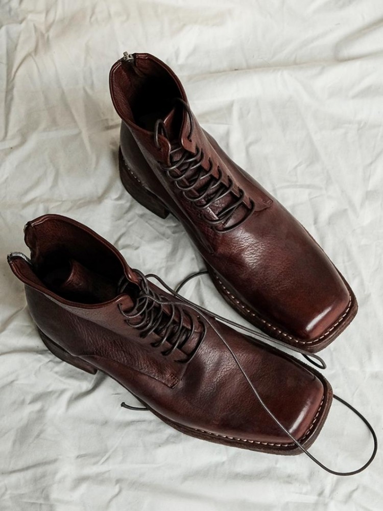 Retro Fashion Male Zipper Genu - đánh giá và giá Men'S Shoes With Height Increase