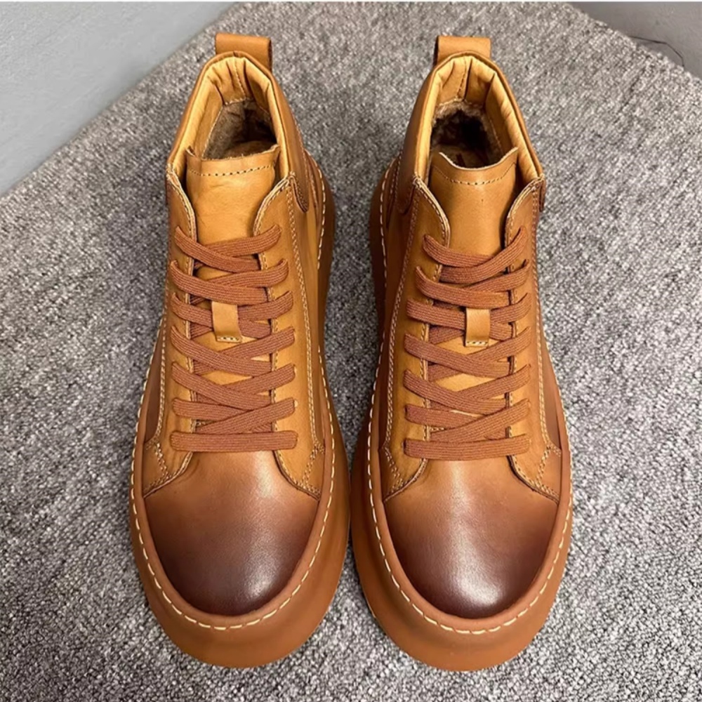 Retro Cowhide Leisure Boots, C - đánh giá và giá Men Shoes Trainers