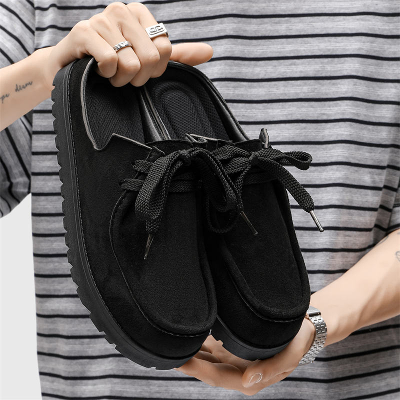 Fashion Men Half Slippers Sued - đánh giá và giá Men'S Shoes Comfortable Walking