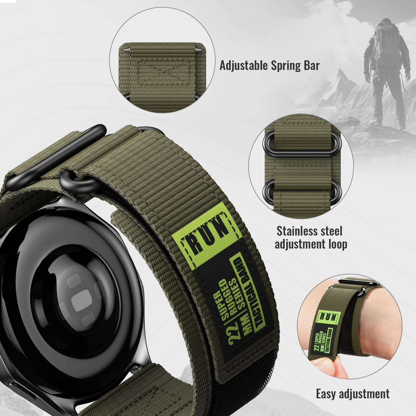 22mm Watch Strap for Garmin Vi - đánh giá và giá Velcro Strap Sandal