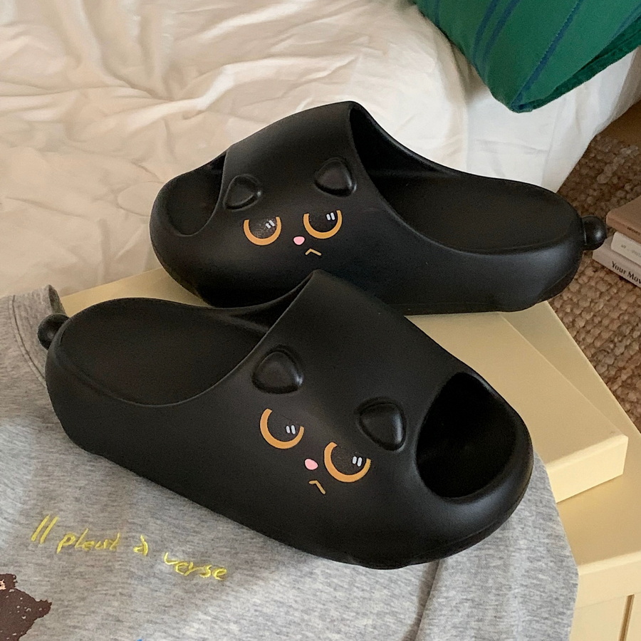 New Black Cat Slippers for Wom - đánh giá và giá Men'S Shoes For Summer