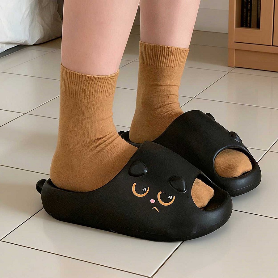 New Black Cat Slippers for Wom - đánh giá và giá Men'S Shoes For Summer