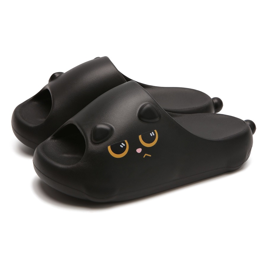 New Black Cat Slippers for Wom - đánh giá và giá Men'S Shoes For Summer