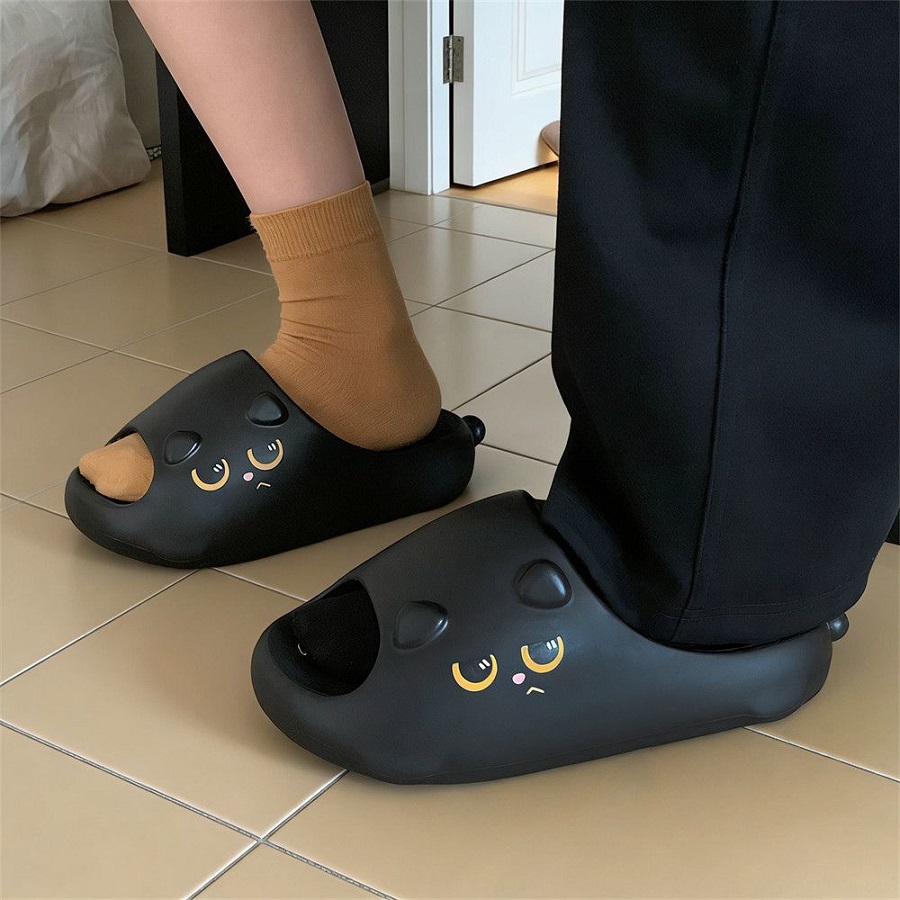 New Black Cat Slippers for Wom - đánh giá và giá Men'S Shoes For Summer