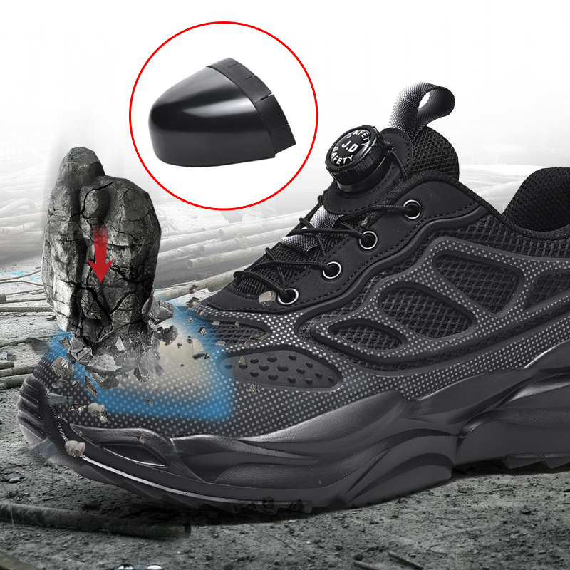 Rotary Button Safety Shoes Men - đánh giá và giá Work Boot Steel Toe