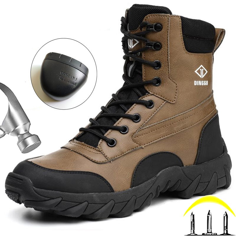 High-top Men Boots Waterproof  - đánh giá và giá Work Boot Steel Toe