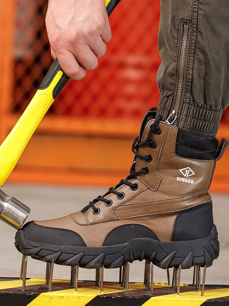 High-top Men Boots Waterproof  - đánh giá và giá Work Boot Steel Toe