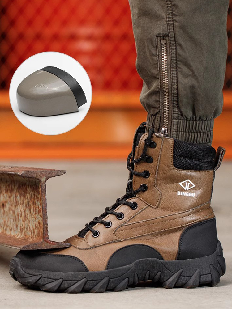 High-top Men Boots Waterproof  - đánh giá và giá Work Boot Steel Toe
