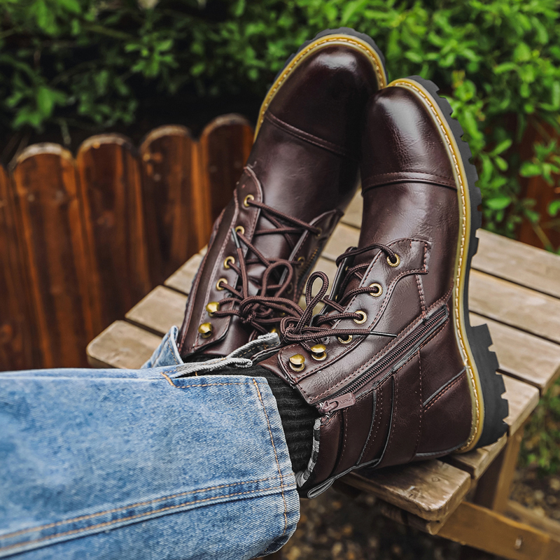 Quality Men Leather Boots Meta - đánh giá và giá Men'S Shoes Zipper