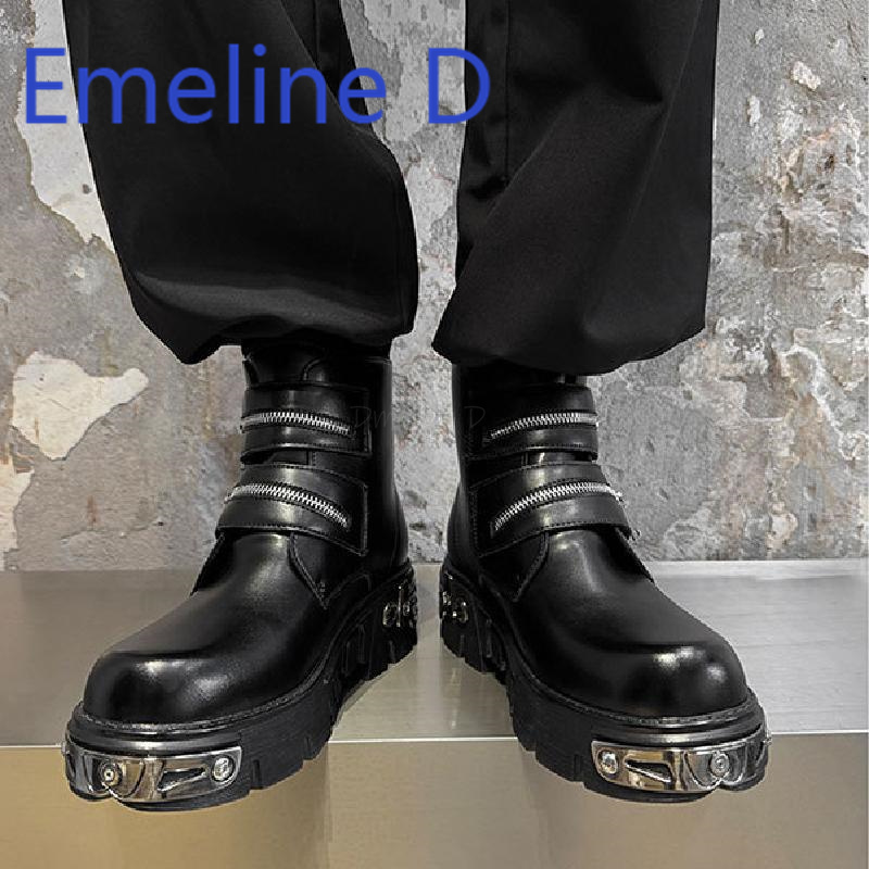 Dark Punk High Top Shoes Fashi - đánh giá và giá Men'S Shoes With Height Increase