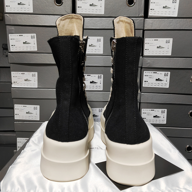 Black Men's and Women's Thick  - đánh giá và giá Men'S Shoes Zipper