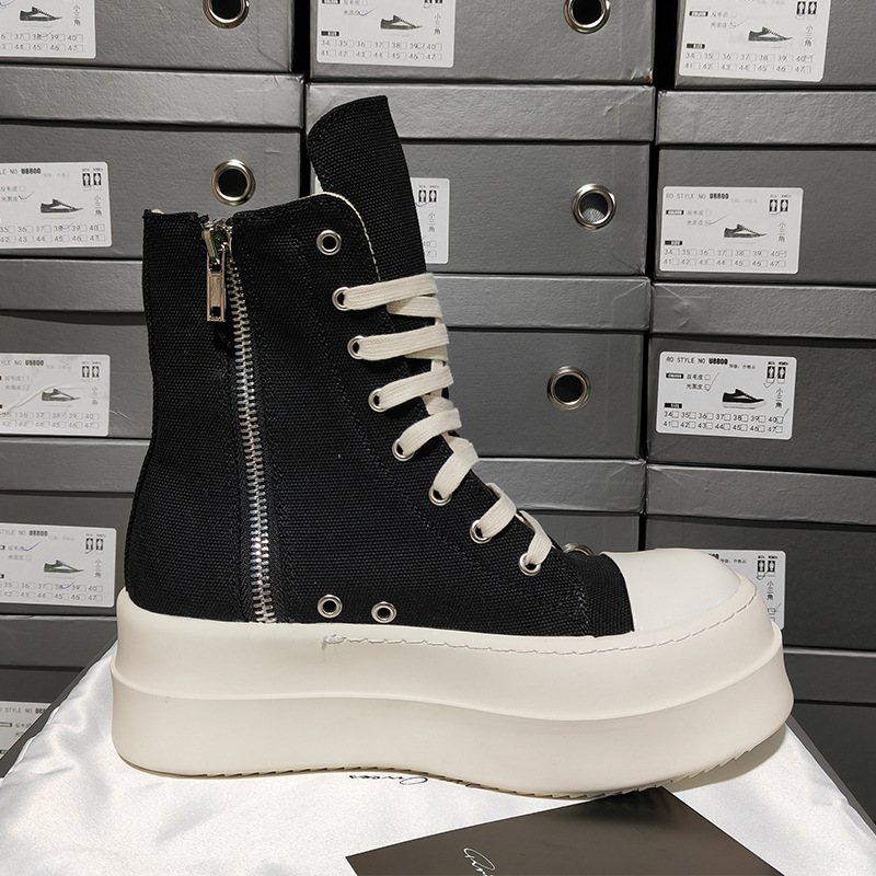 Black Men's and Women's Thick  - đánh giá và giá Men'S Shoes Zipper