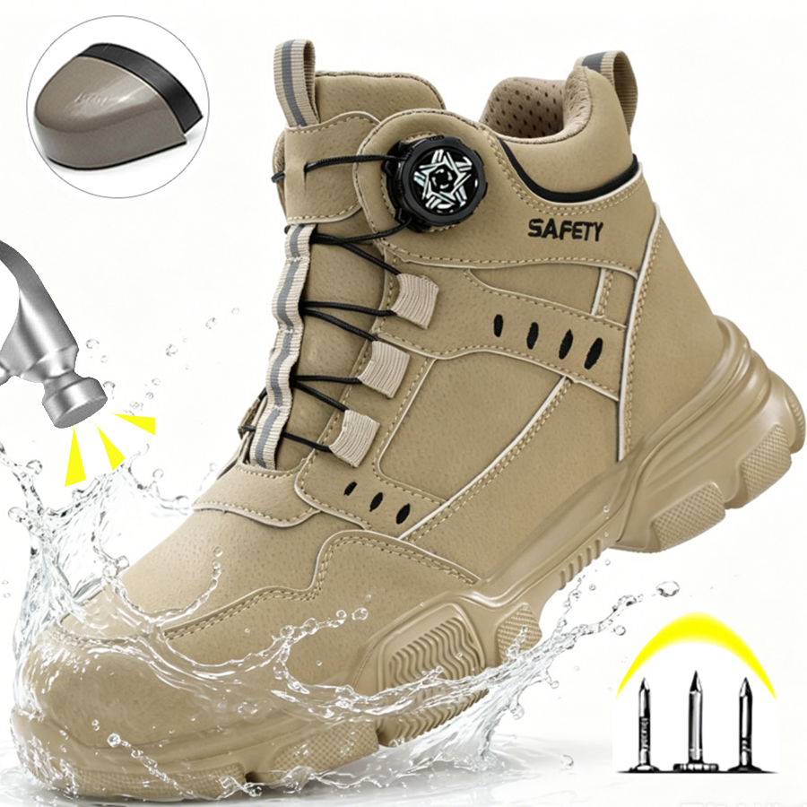 Water Repellent Leather Safety - đánh giá và giá Work Boot Steel Toe