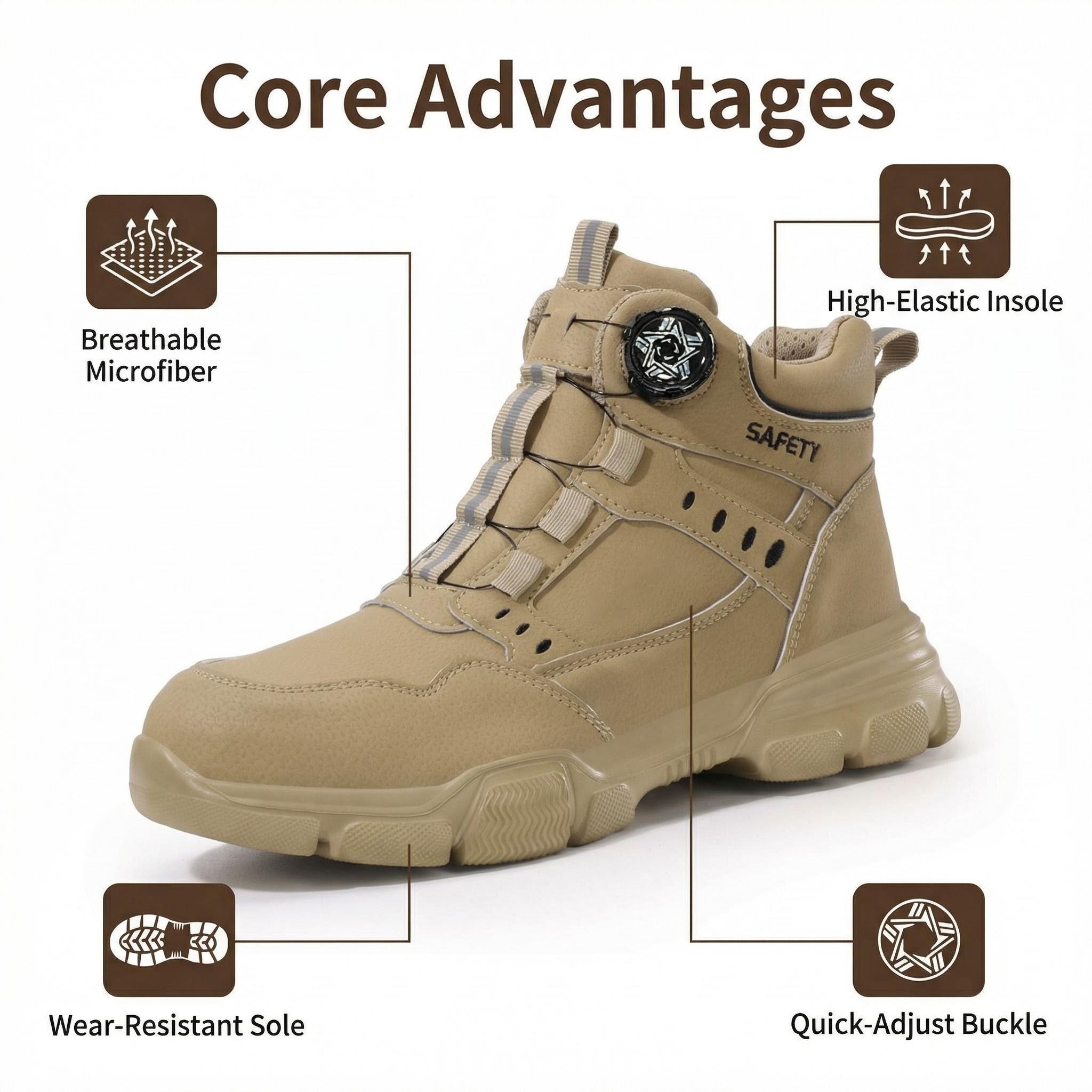 Water Repellent Leather Safety - đánh giá và giá Work Boot Steel Toe